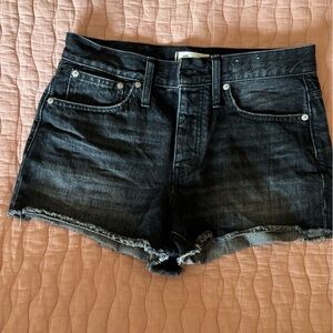 Black Denim Cutoff Shorts